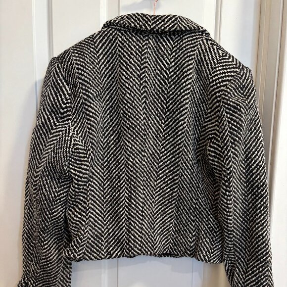 Piazza Sempione Black White Wool Blend Skirt Suit Set IT 50 / US 14 - Picture 16 of 16